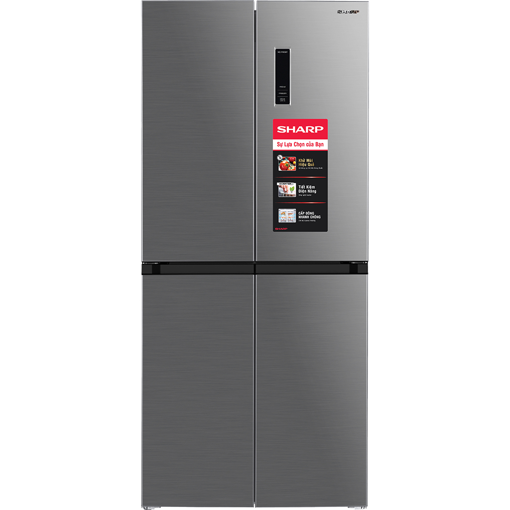 Sharp Inverter 362 liter refrigerator SJ-FX420V-SL - Free shipping HCM - 4 doors External control panel Door bell
