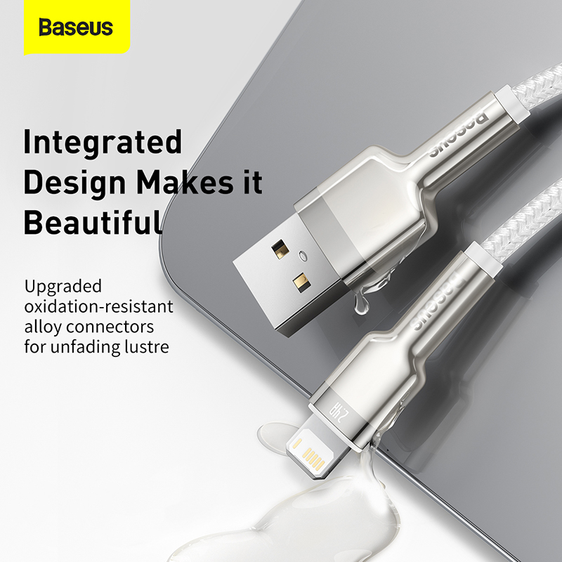 Baseus 2.4A Fast Charging USB Cable for iPhone 11 12 Pro Max Xs Xr X  Mrtal Data Cable for iPhone Cable 7 SE 8 Plus Charger for iPad air