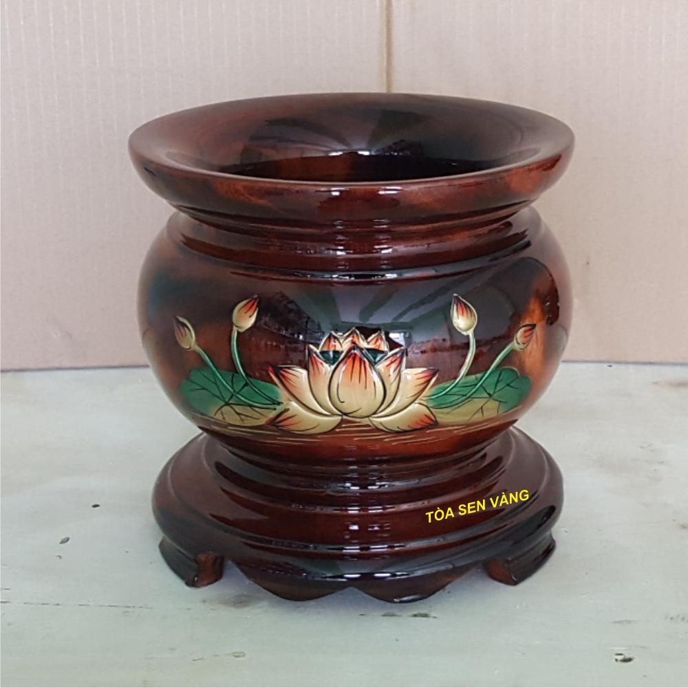Lư hương bằng gỗ 16cm