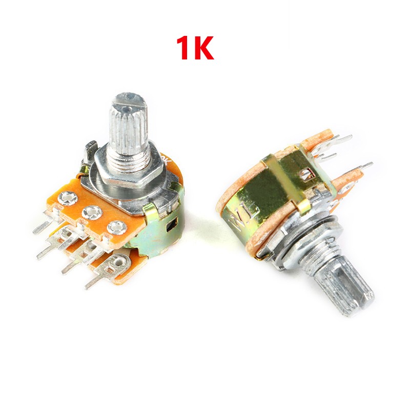 Triết áp đôi 6 chân 1k 2k 5k 10k 20k 50k 100k 500k 1m - cán dài 15mm chất lượng cao