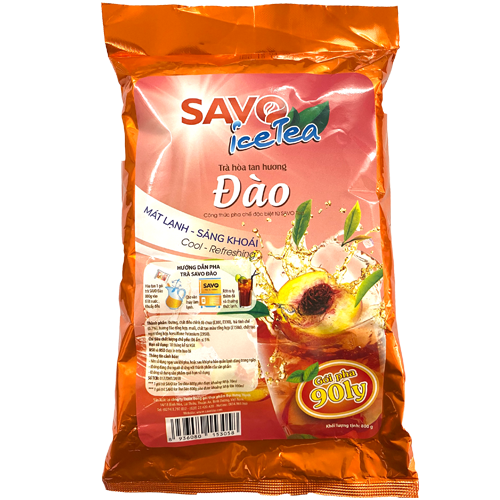 Trà Đào Hòa Tan SAVO Peach Icetea - Túi 800g