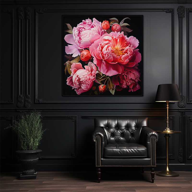 Tranh treo tường, dán tường Canvas, Mẫu Đơn. CGI-34