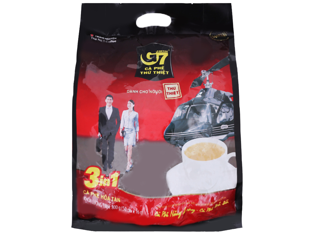 Cà phê sữa hòa tan G7 3 in 1, bịch lớn 800g gồm 50 gói