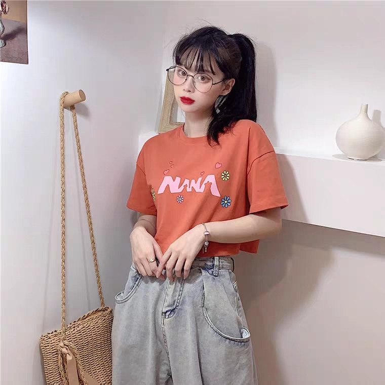 [HCM][Có ảnh thật] Áo croptop in hình NANA 4 màu