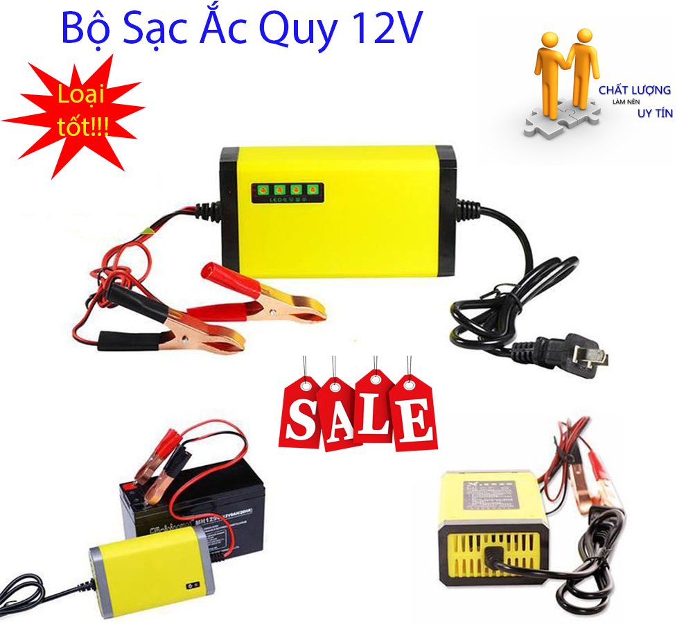 Sac acquy 12v tự ngắt 2ah-20ah,sạc acquy 12v,thông minh tự ngắt khi đầy, chống ngược cực - sạc acquy xe máy , acquy ô tô