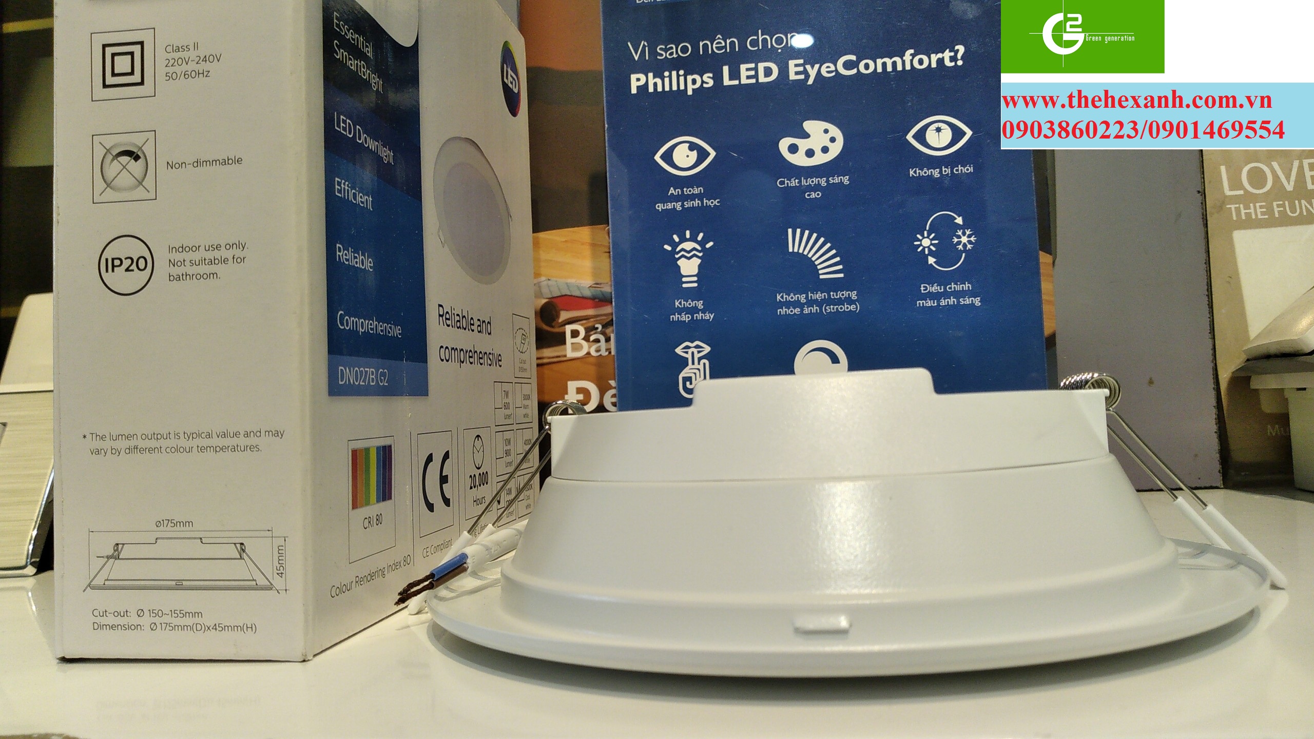 [HCM]Bộ đèn âm trần Philips LED DN027B G2 17W D175 Tròn (Trắng/Vàng/Trung tính)