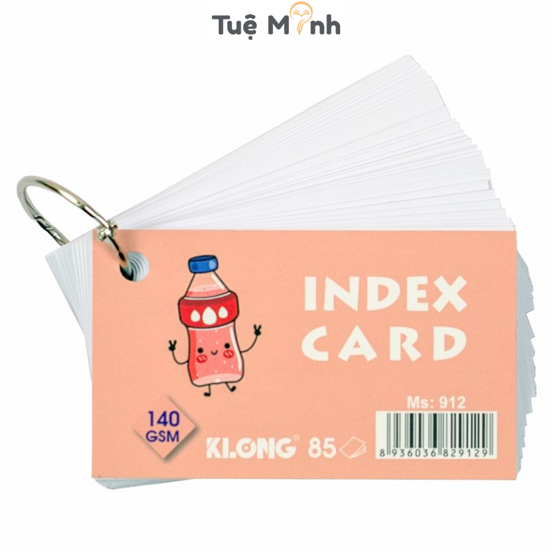 Tập thẻ index card a7 học ngoại ngữ klong ms 912, vpptueminh thẻ ghi nhớ flash card cute