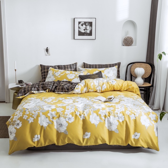 Bộ Chăn Ga Gối Lụa Tencel Cao Cấp ( Chăn Kèm Ruột )