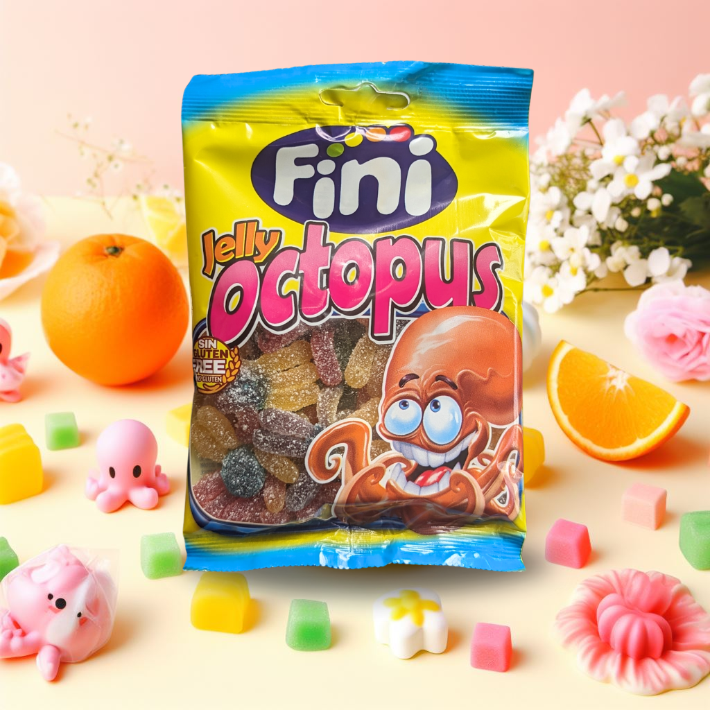 Fini Jelly Octopus Jelly Candy Fruit Flavour 90g