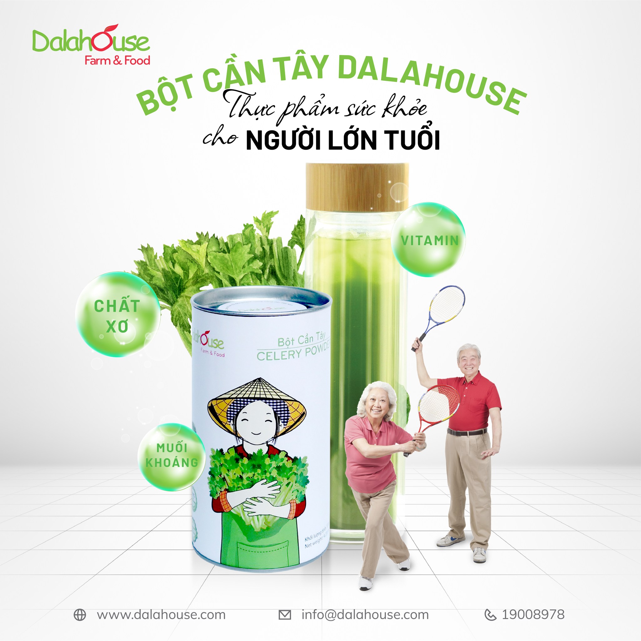 Bột cần tây sấy lạnh Dalahouse hộp 120g