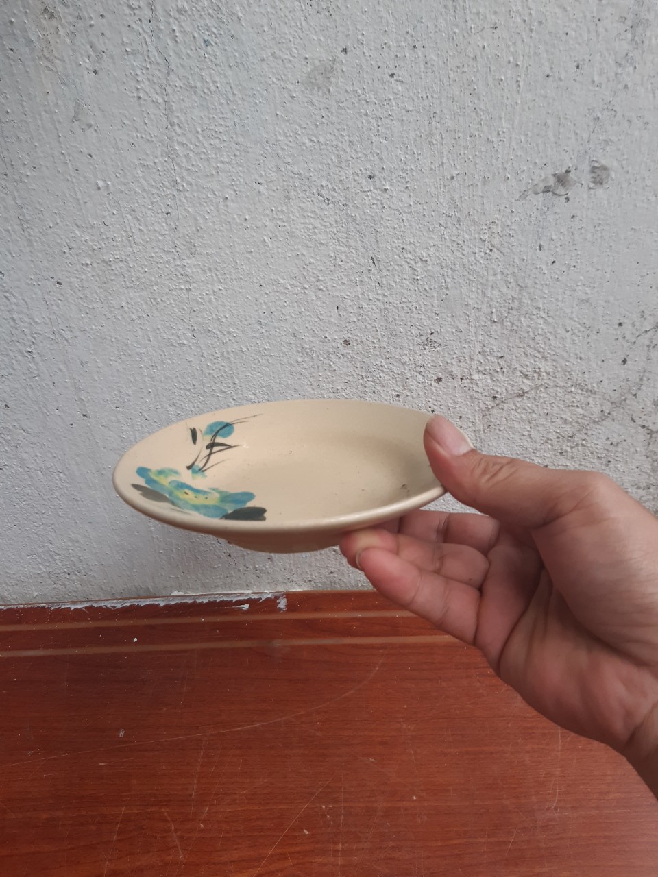 dĩa sành 15 cm hoa ngoc bích 5 cái
