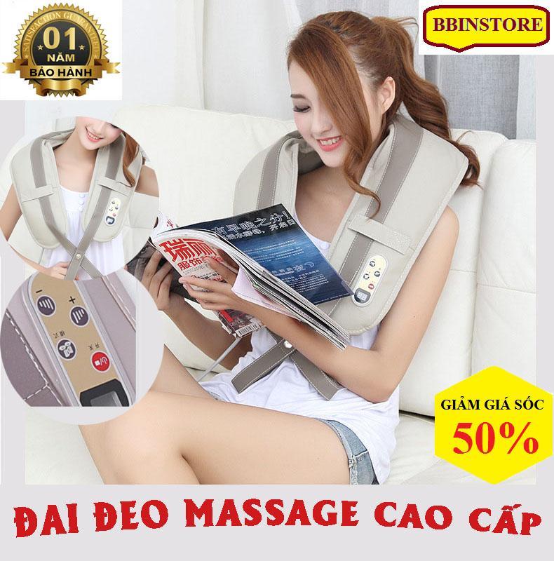 Máy massage vai, Máy massage gáy cổ, Đai đeo mát xa lưng, cổ. Đai đeo thiết kế thông minh làm giảm các cơn đau mỏi nhanh chóng. Bảo hành 1 đổi 1 tại BBINSTORE.