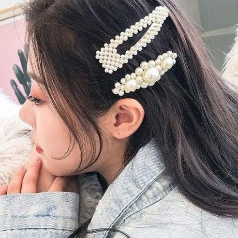 kẹp tóc đính ngọc trai kute