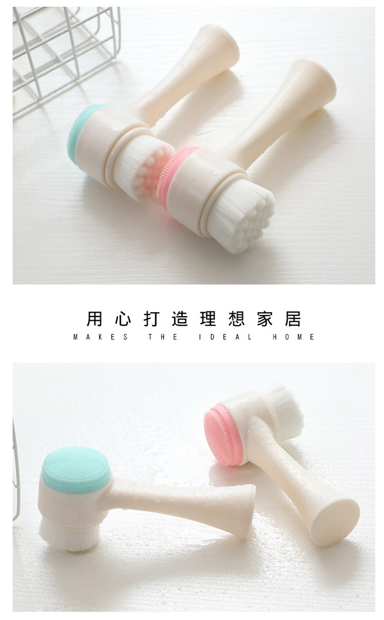 Bàn Chải Rửa Mặt 2 Đầu Silicone