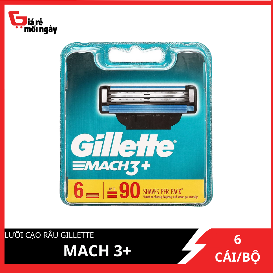 [NEW] Lưỡi dao cạo râu Gillette Mach 3+ bộ 6 cái