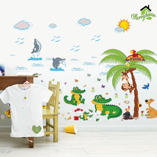 Decal trang trí - decal dán tường cho bé có keo sẵn
