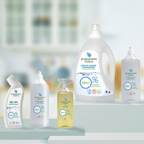 Nước rửa chén sinh học đậm đặc bạc hà Harmonie Verte của GRAVIER - Chai 1L