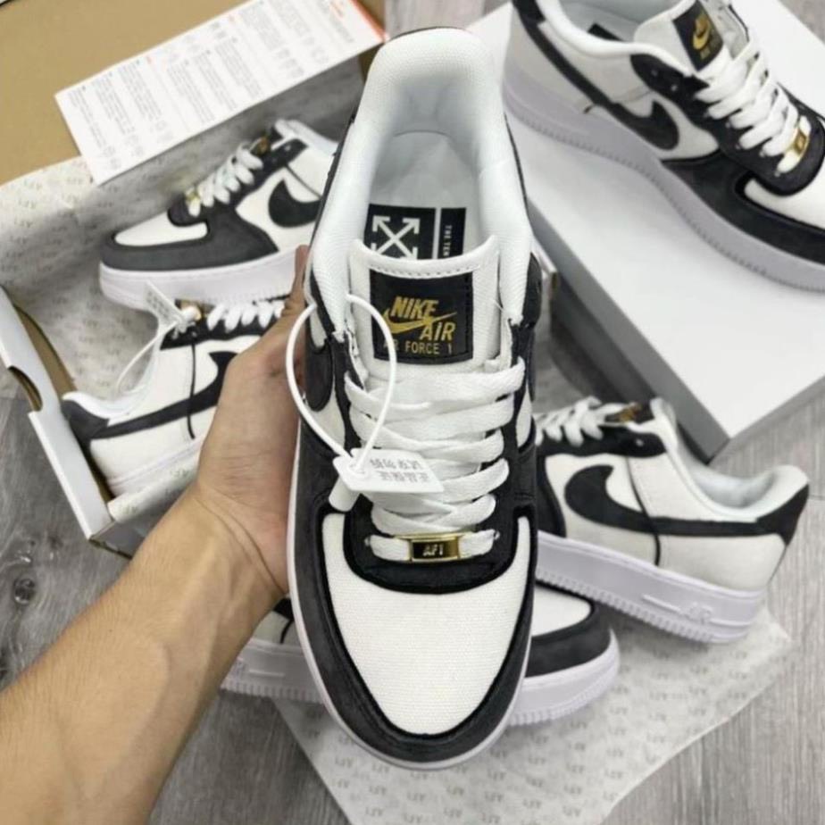 [3-5/8 Hoàn Tiền 25%]Giày sneaker Nike_air force 1 Xám Lông Chuột Nam Nữ Cao Cấp, Af1 Custom Xám Canvas Nguyên Bản Giày Air Force Da Lộn