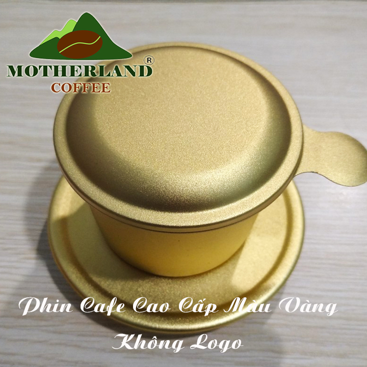 Phin pha cafe cao cấp màu vàng nhôm anode không logo