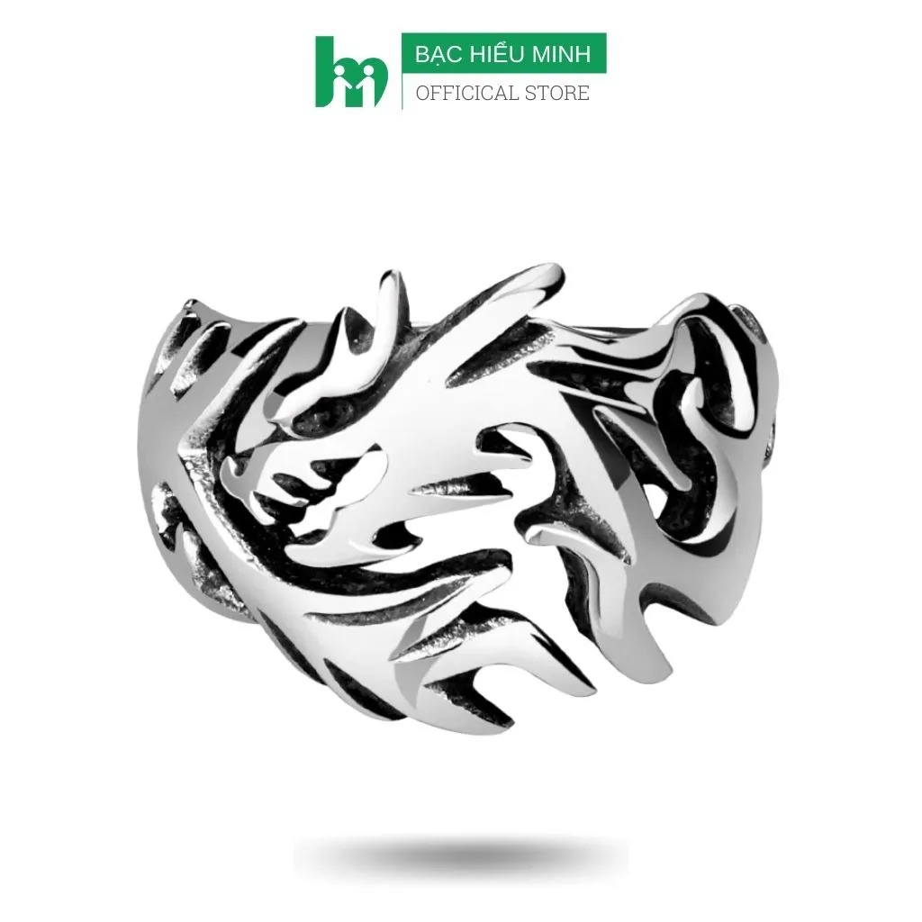 Nhẫn Nam Bạc 925 Cao Cấp Bạc Hiểu Minh NA323 Hình Rồng