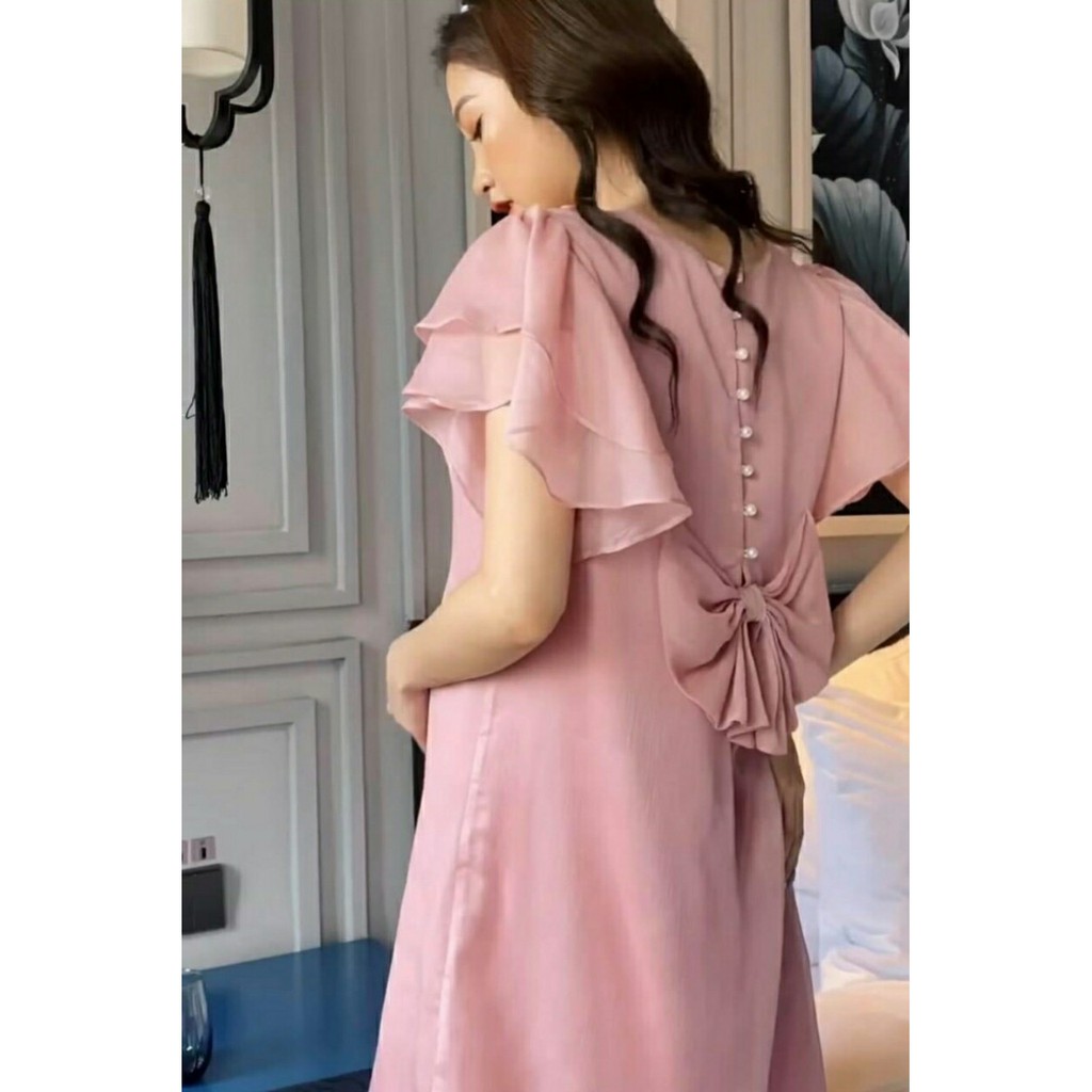 Váy bầu,đầm bầu thời trang thiết kế chất lụa thô freesize từ 45 đến 70kg
