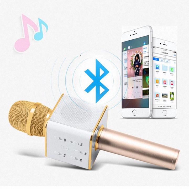 [ Thanh Lý ]Micro hát Karaoke tích hợp Loa Bluetooth Q7 .