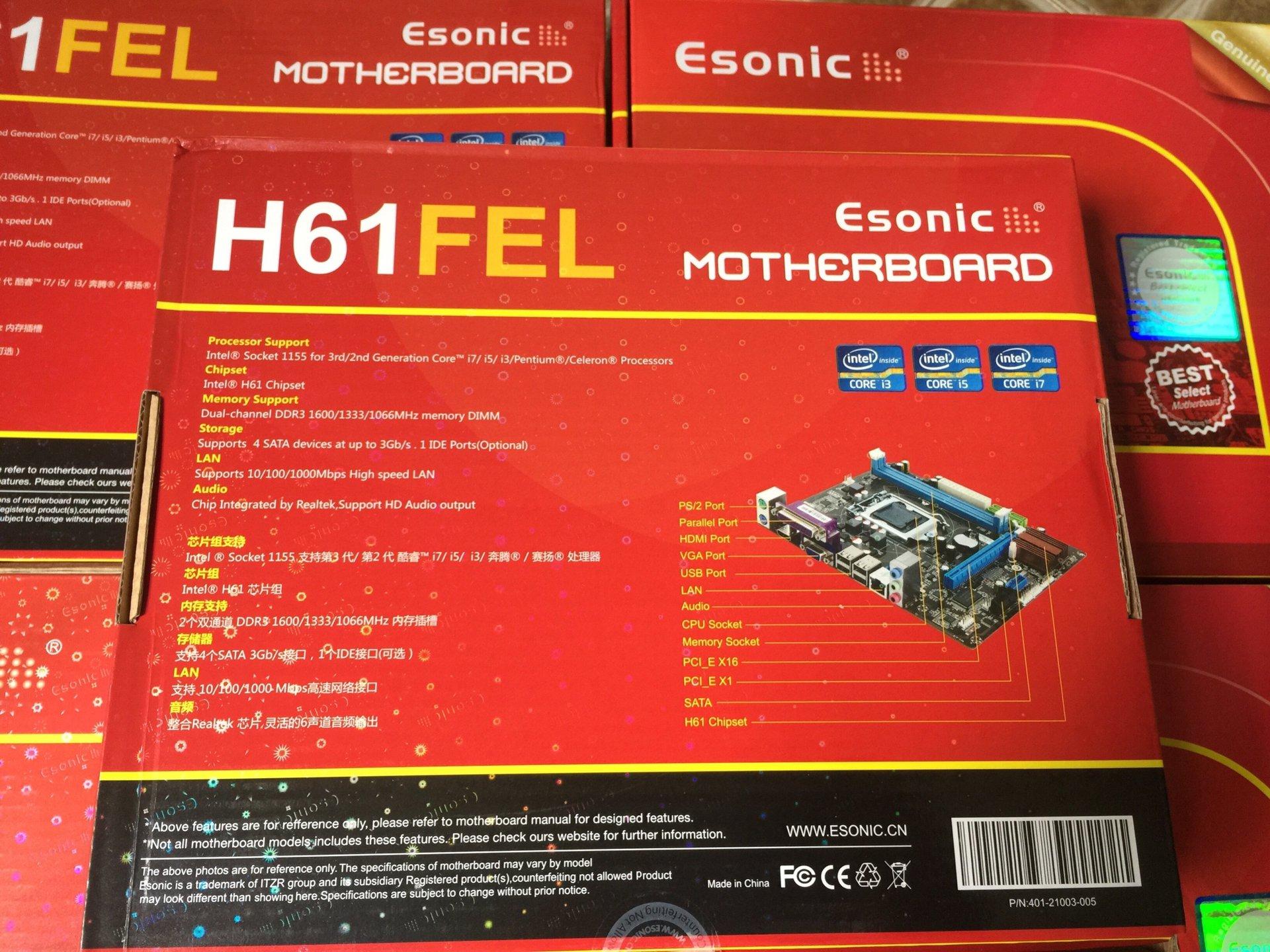 Main H61 Esonic hàng mới 100% bảo hành 24 tháng