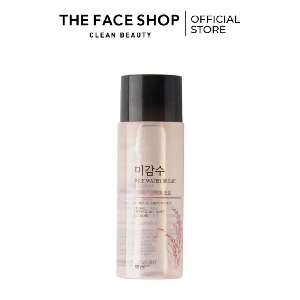 (Quà tặng) Dầu Tẩy Trang THE FACE SHOP Làm Sạch Da Rice 55ml + tinh chất thuần chay 20ml