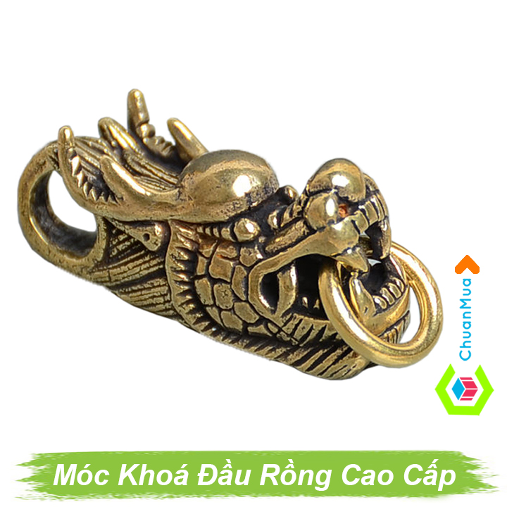 Móc Khóc Rồng Gắn Chìa Khoá Xe Chất liệu Đồng, Móc Khoá Đầu Rồng Cao Cấp Sang Trọng | PKA097