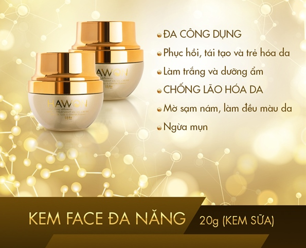 Kem FACE Đa Năng Tinh Chất Vàng – Nhân Sâm Hawon (Kem sữa)