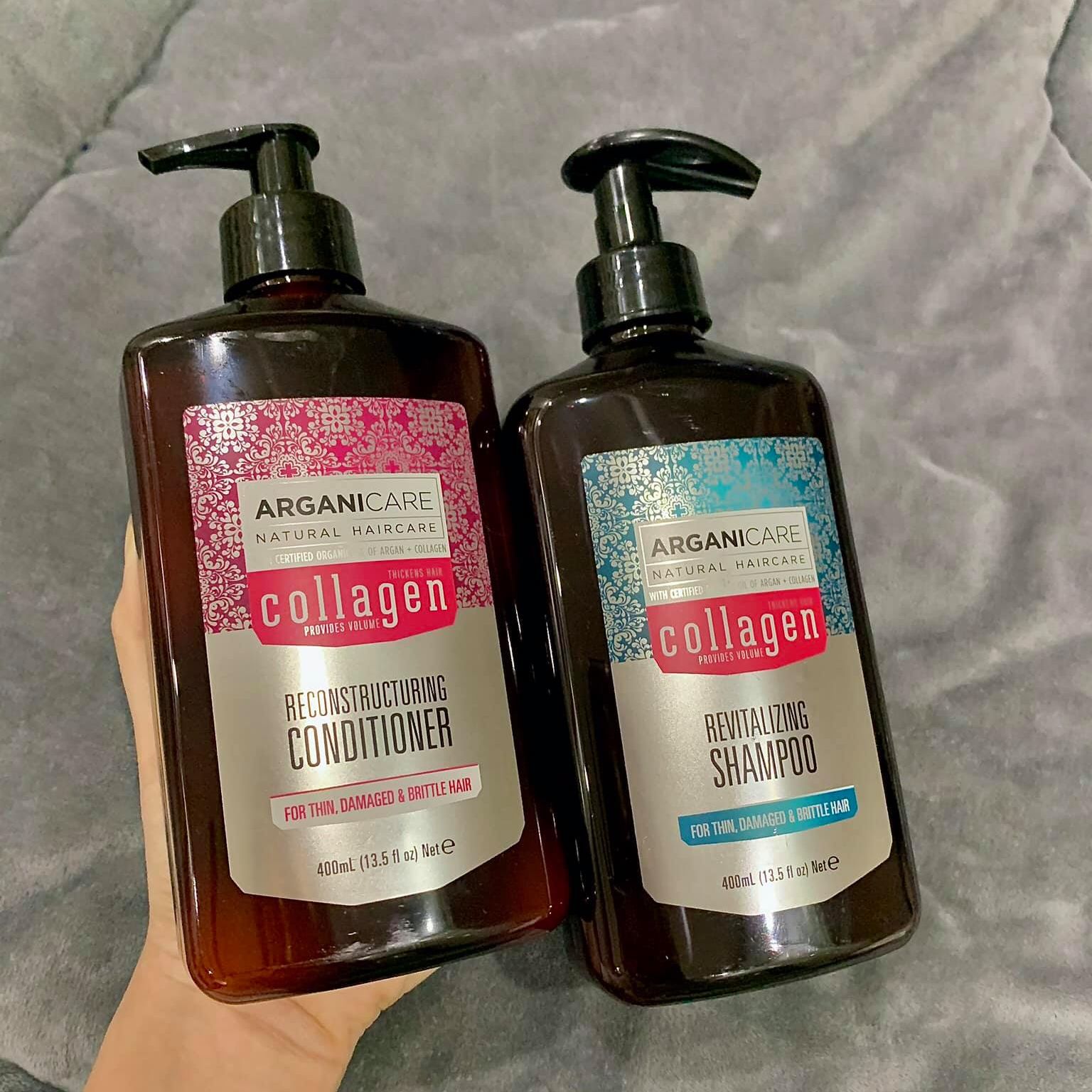 Bộ Gội Xả Collagen Arganicare BỔ SUNG COLLAGEN + TÁI TẠO CẤU TRÚC TÓC - DẦU GỘI ĐẦU HỮU CƠ ARGANI CARE PHÁP