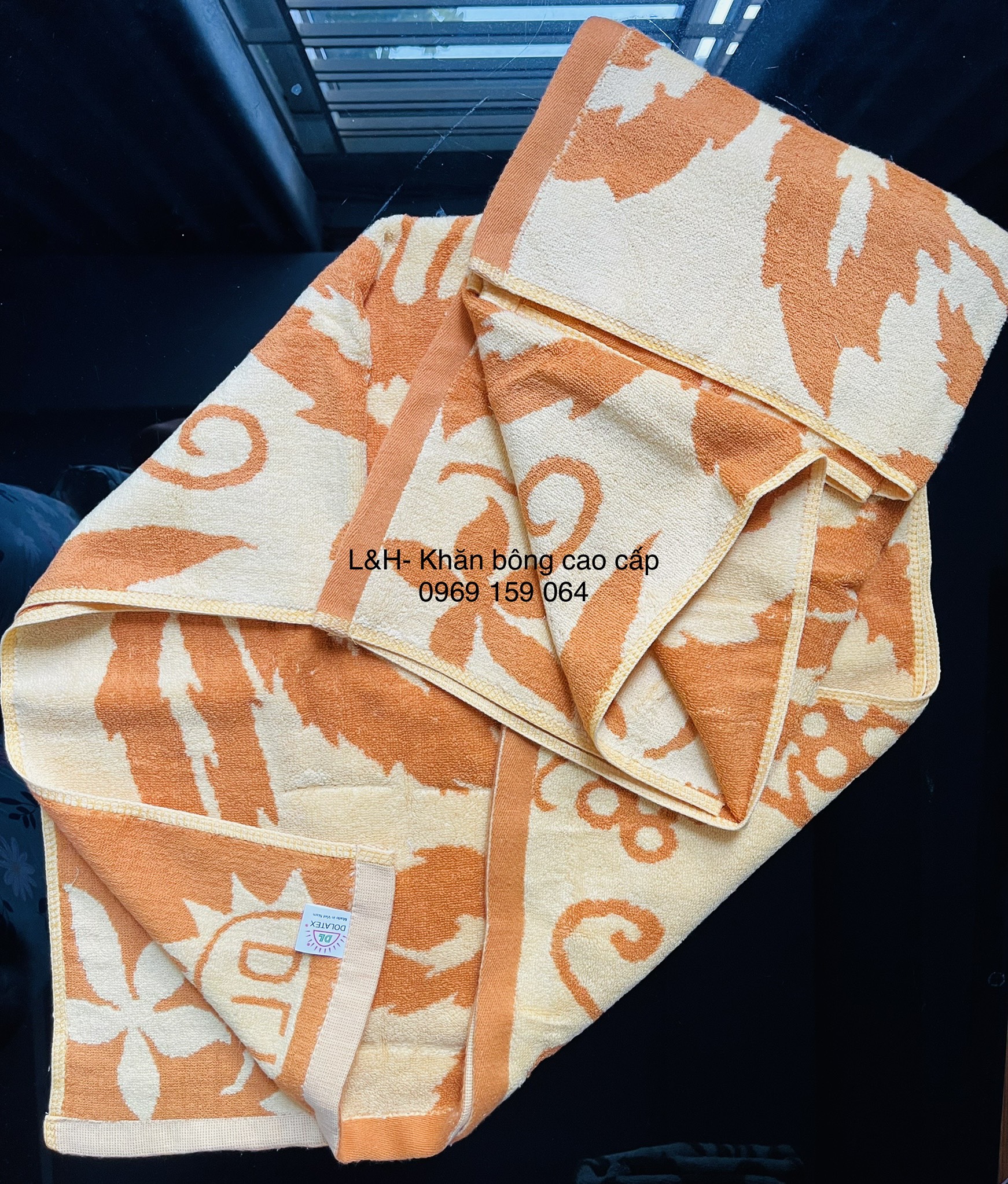 Khăn tắm cotton cao cấp, hoa nở, tân thịnh, kt 50x100cm