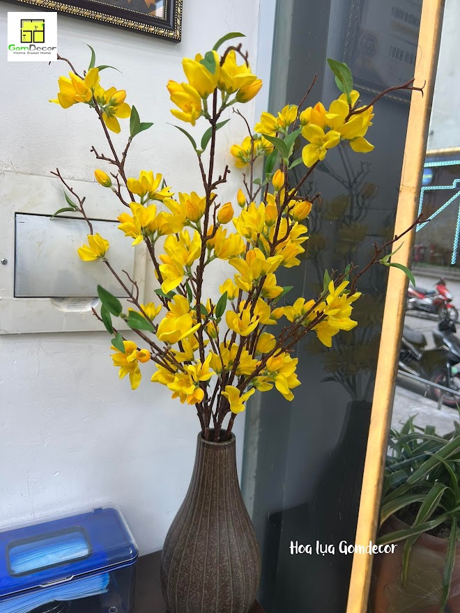 Hoa mai mỹ giả hoa lụa cao cấp hoa lụa đẹp
