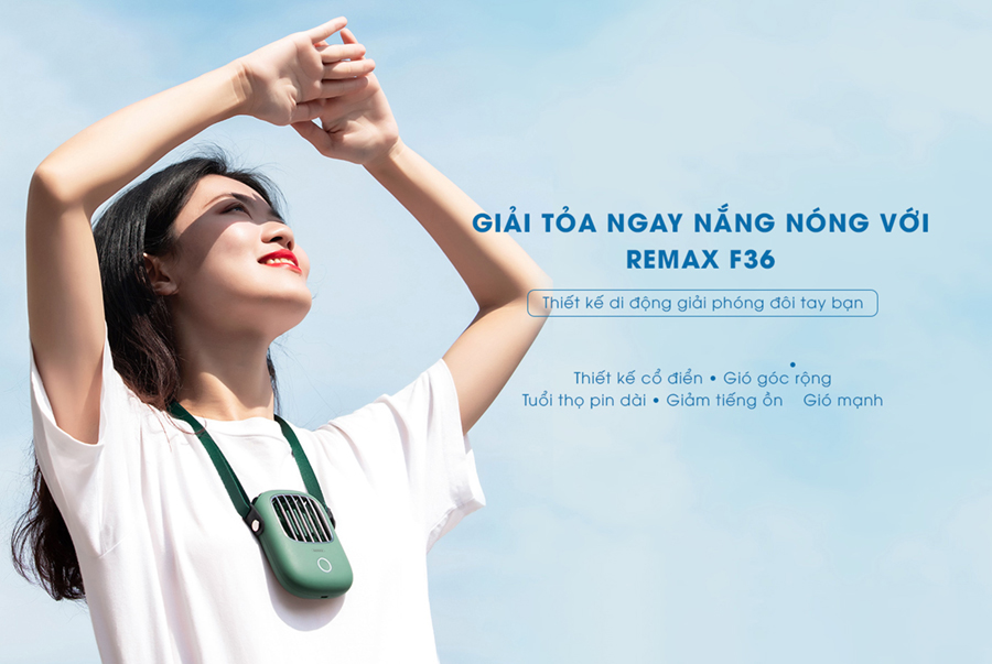 Quạt đeo cổ mini Remax F36