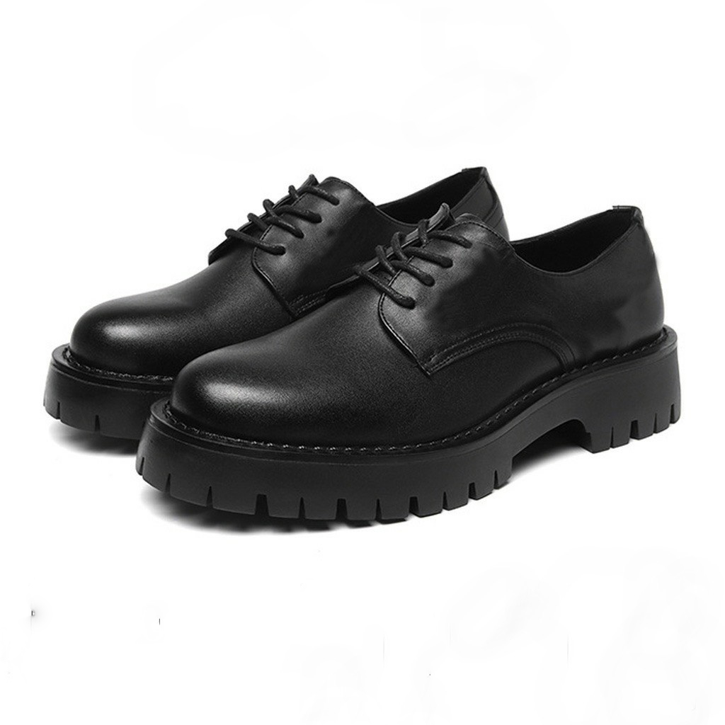 [Tặng vớ khi mua kèm giày] Giày đốc chucky basic trơn da mềm đế tăng chiều cao 5cm giày oxfords đế cao
