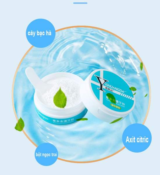 Bột đánh răng, làm sáng răng.Bột tẩy trắng răng chất làm trắng răng bảo vệ men răng,chăm sóc răng miệng, bột khử mùi hôi răng miệng hiệu quả cấp tốc，hơi thở thơm tho.