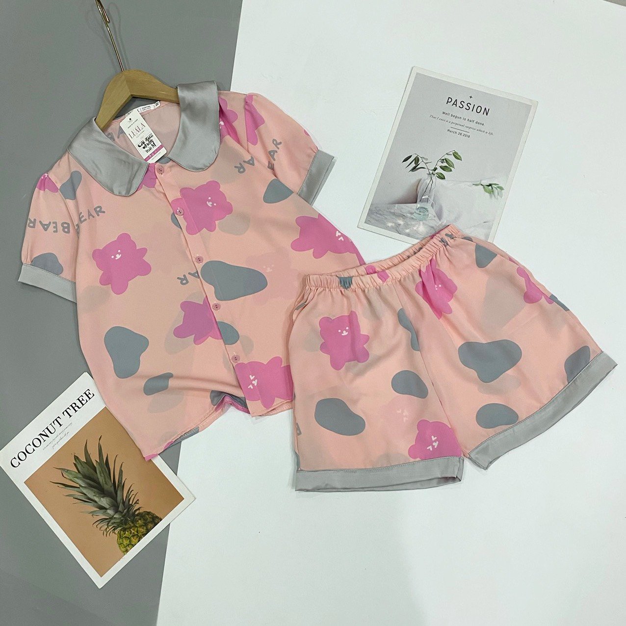 [Freeship] Đồ bộ nữ mặc nhà, set đồ ngủ lụa latin, mango cao cấp Pyjamas nữ cộc đùi, Pyjama Queen, chất lụa mềm mại, êm ái