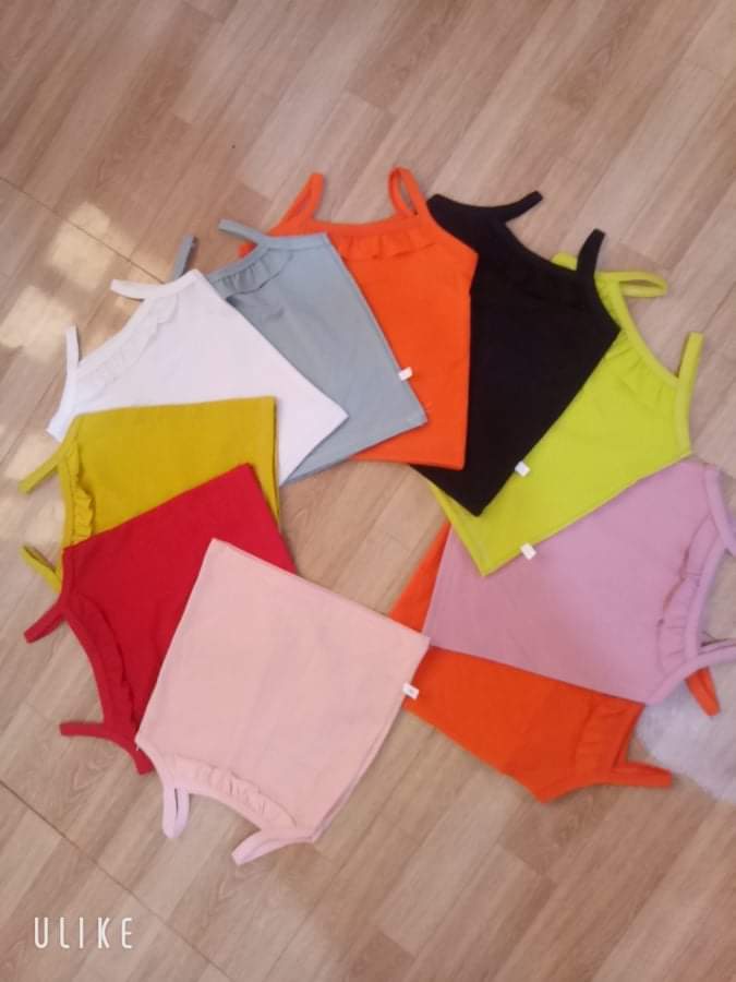 Sét 5 áo dây mịn mát cho bé gái