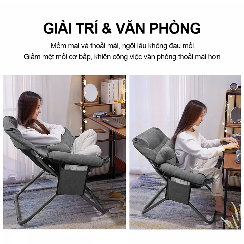 DAMIK Ghế sofa lười lưng thư giãn đọc sách + gác chân