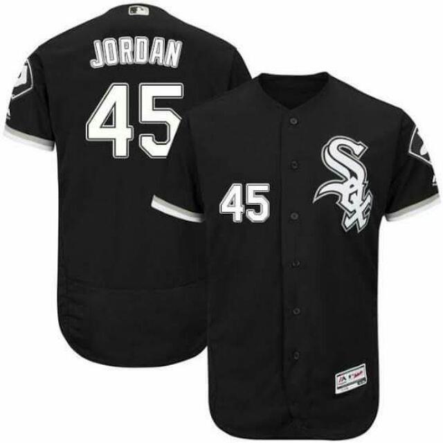 22/23 top quality men's white sox 45 mlb baseball shirt black jersey