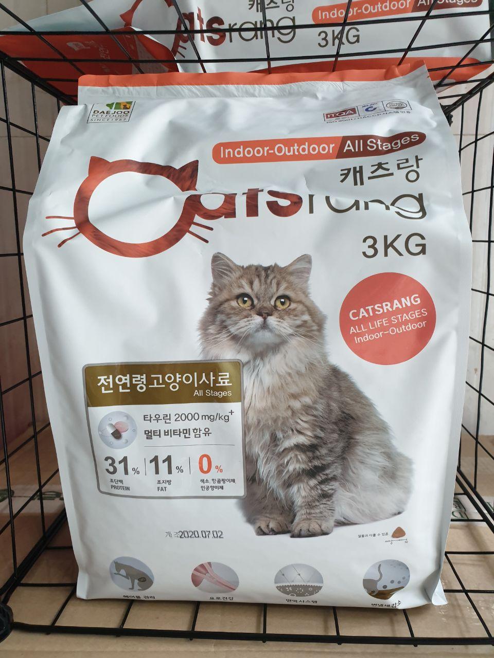 Catsrang 3Kg - Thức ăn hạt cho mèo mọi lứa tuổi
