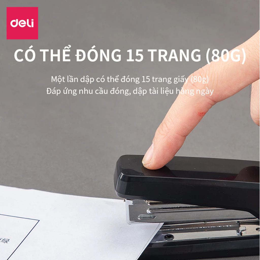 Dập Ghim Số 10 Deli E0229 - Chất Liệu Kim Loại Bọc Nhựa Chắc Chắn, Bền Đẹp, An Toàn, Dễ Sử Dụng