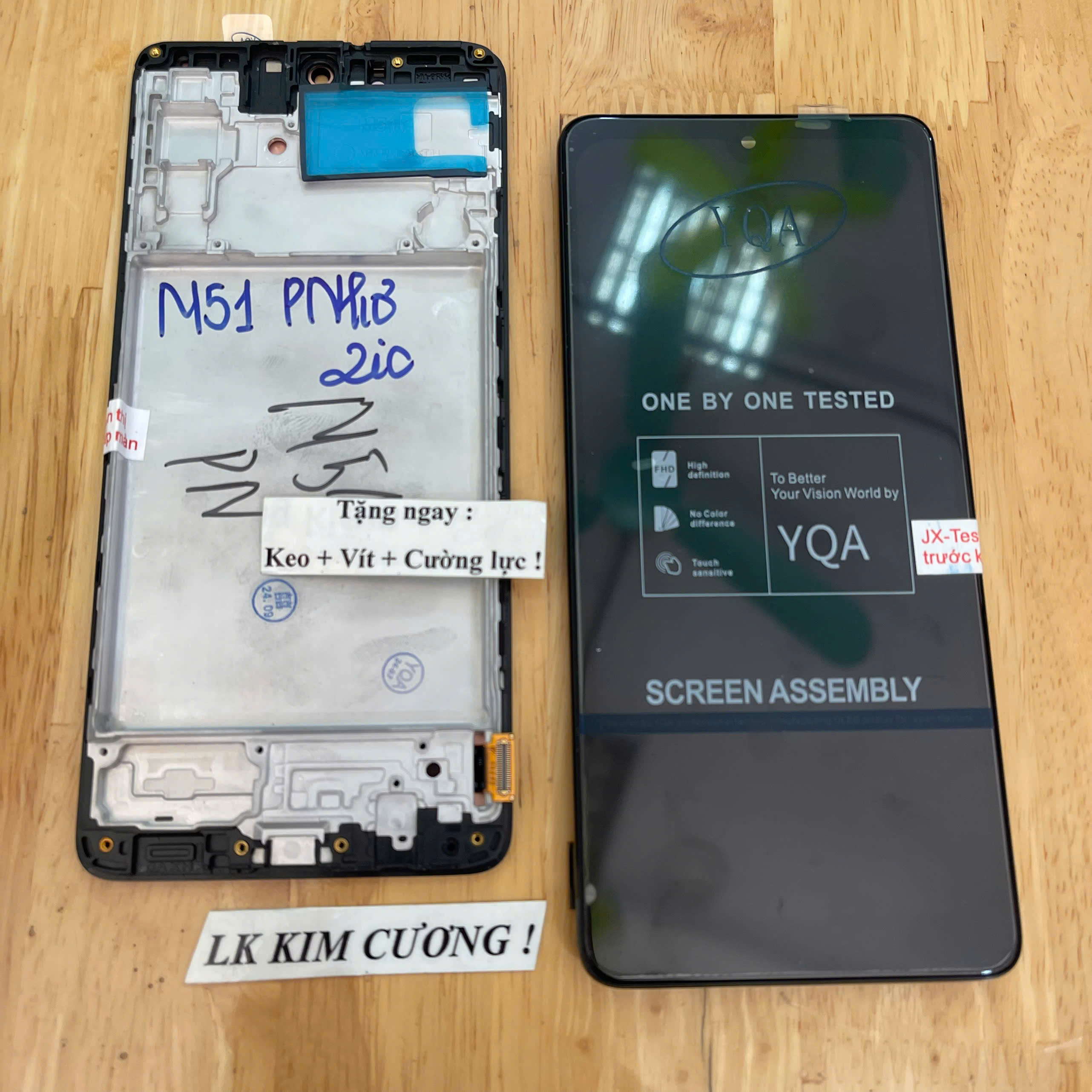 Màn hình samsung M51- liền khung - PHÔI NHỎ - OLED (2IC)