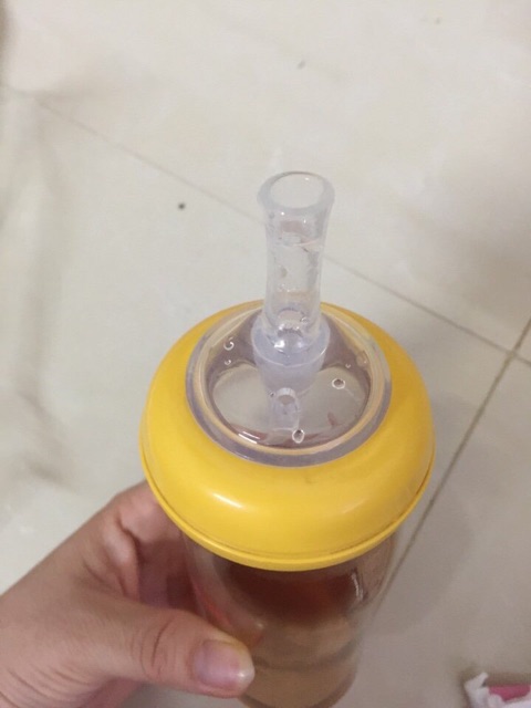 Núm Hút Kèm Van Chống Sặc Bình Sữa Cổ Rộng