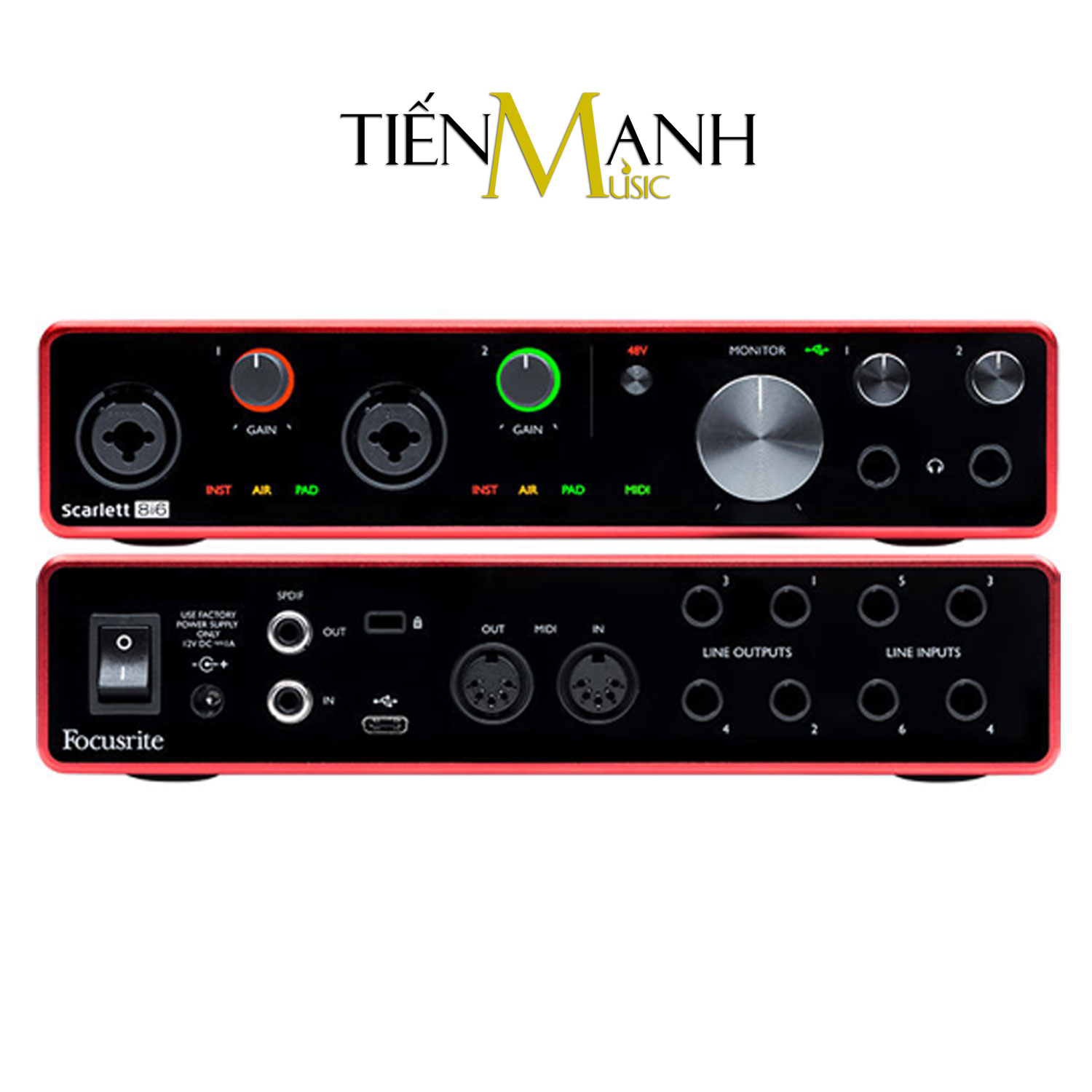 [Trả góp 0%] [Chính Hãng] Focusrite Scarlett 8i6 Gen 3 Sound Card Âm Thanh - USB Audio Interface With Pro Tools (Focus 3rd Generation - Gen3)