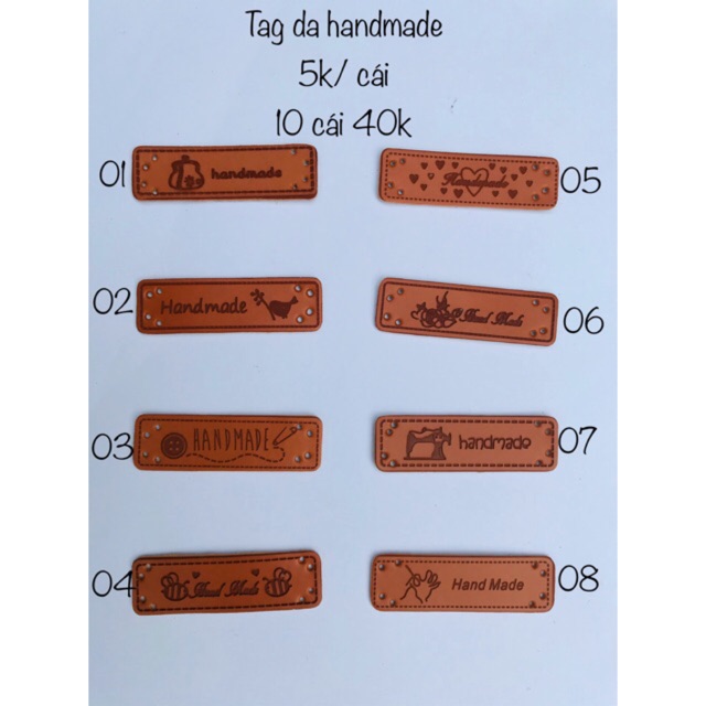 Tag da handmade trang trí