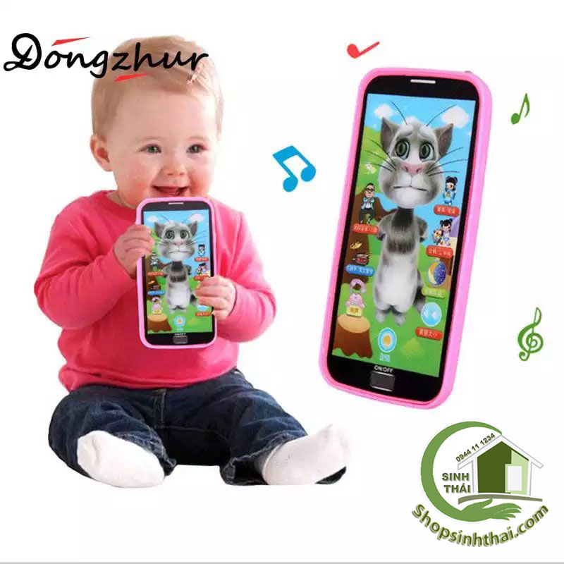 [HCM]Điện thoại đồ chơi cảm ứng mèo Tom 3D cho bé (16x20cm)