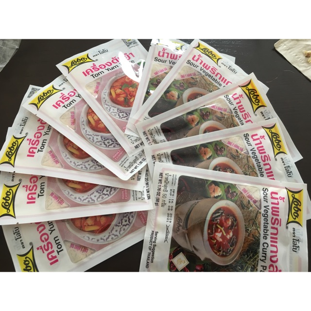 Gia vị lẩu Thái Lan Tom Yum hiệu Lobo vị Chua (Combo 3 gói)