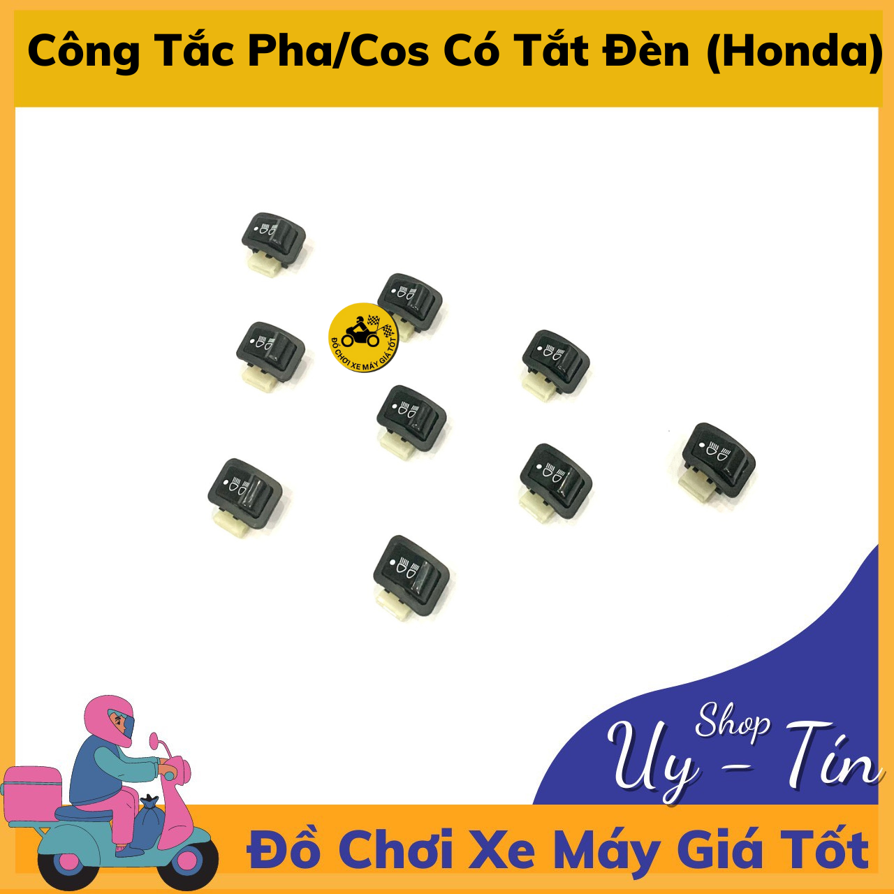 CÔNG TẮC PASSING SH ĐỎ - NÚT ĐỀ ĐỎ LỚN - CÔNG TẮC TẮT ĐÈN PHA COS - CÔNG TẮT MÁY