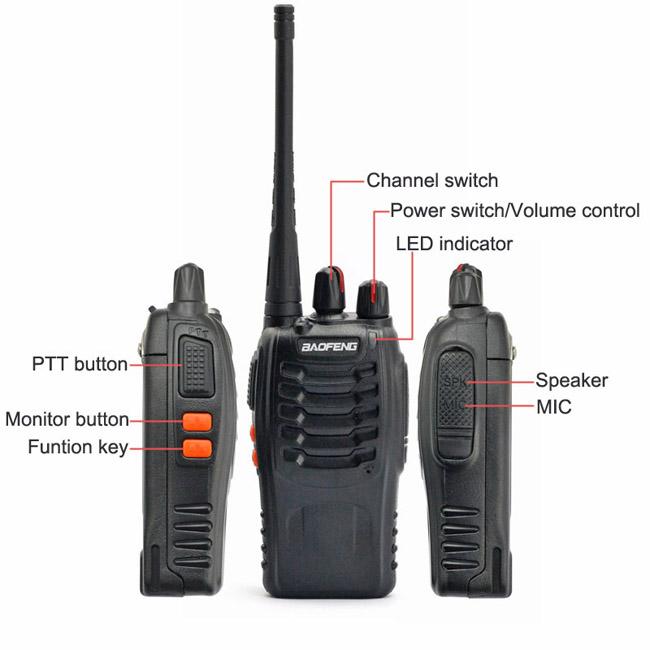 COMBO 2 BỘ ĐÀM BAOFENG 888S - BẢO HÀNH 12 THÁNG